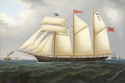 The Schooner Edith, 1890-1900 by Thomas Chidgey